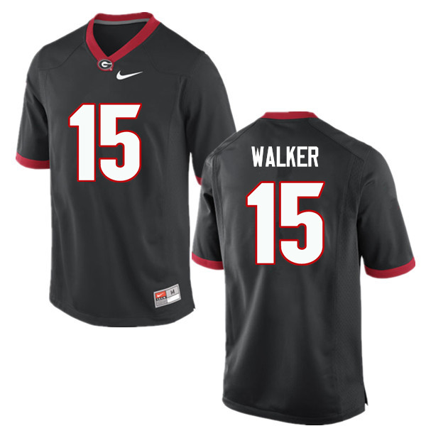 Men Georgia Bulldogs #15 DAndre Walker College Football Jerseys-Black - Click Image to Close